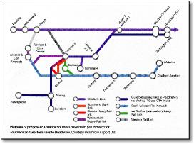 train map Heathrow Airport rail proposals