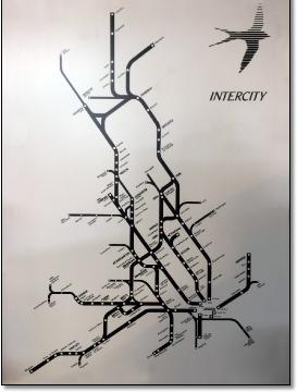 InterCity train rail map 1987