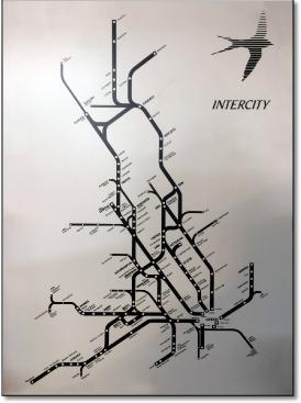 InterCity train rail map
