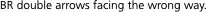 BR double arrows facing the