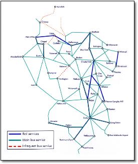 London Midland Derbyshire Wayfarer rail map