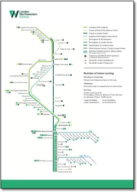 London Northwestern Railway LNR 6th_july_lnr_frequency_map train / rail map