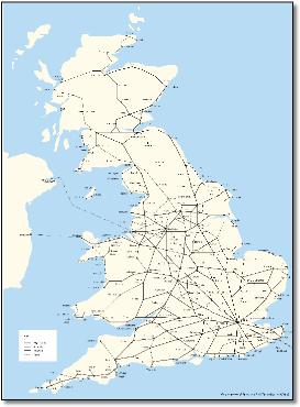 European Rail Timetable map