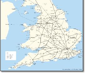 European Rail Timetable map