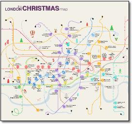 London Christmas tube map