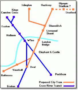 London city tram map