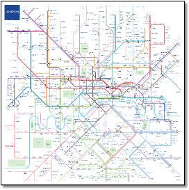 London tube train rail map Jug Cerovic