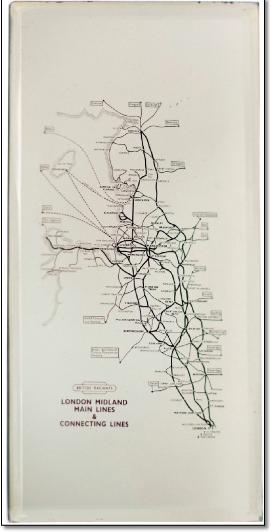 London Midland main & connecting lines map