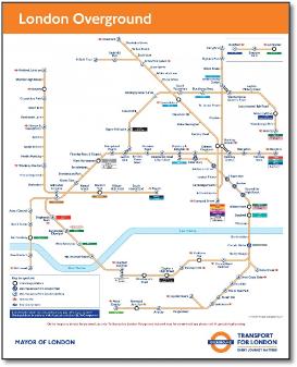 London Overground train rail map 2018