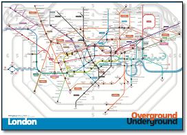 London Overground Underground tube map 