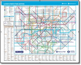 London tube train rail map