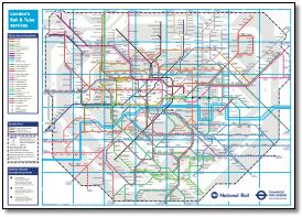 London tube train rail map