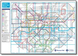 London tube train rail map