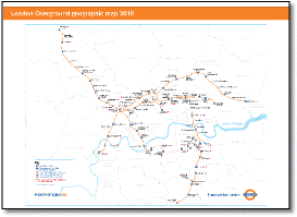 London Overground train rail map