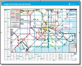 London & South East network train rail map