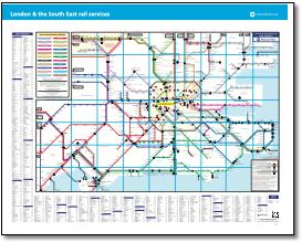 London & South East network train rail map