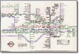 London Underground map 1943 London tube map