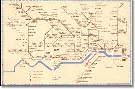 1941 London Underground Map by Hans “Zéró” Schleger