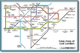 London Underground lost tube map 