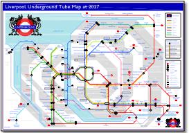 Liverpool Underground rail train maptrain map