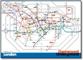 London Overground Underground tube map 