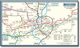 Macdonald Gill style London Tube map Max Roberts