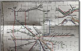 Manchester 1970s rail train map
