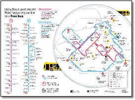 Manchester free bus map