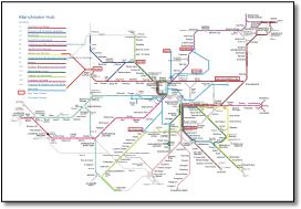GMPTE Manchester rail train map