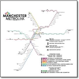 Manchester Metrolink tram map ManchesterMetrolinkTony Paoli