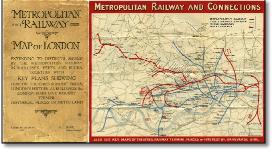 Metropolitan Railway and Connections train rail map historical old