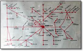 Midland Red parcels map c1968