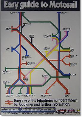 Motorail train rail map