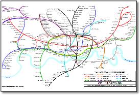 London Underground curvy tube map