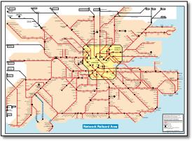 London & South East network railcard train rail map