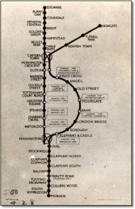 Northern line map 1928
