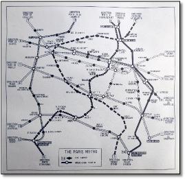 Paris Metro BR Euro map 1975