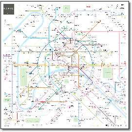 French Paris RER rail map