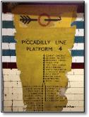 LT tube map Piccadilly line station wall map