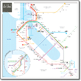 San Fransisco subway metro map