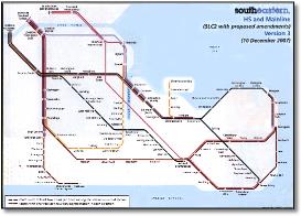 SouthEastern rail train map Javelin