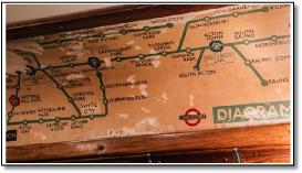 London Underground Distict line car map Underground 1930s London tube map