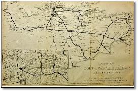 South Eastern Railway map 1883