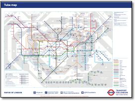 Standard Underground tube map 2018
