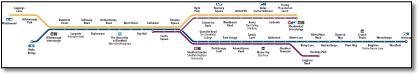 Sheffield Supertram tram map
