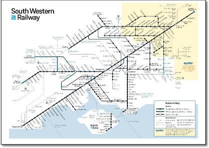 South West Trains rail map