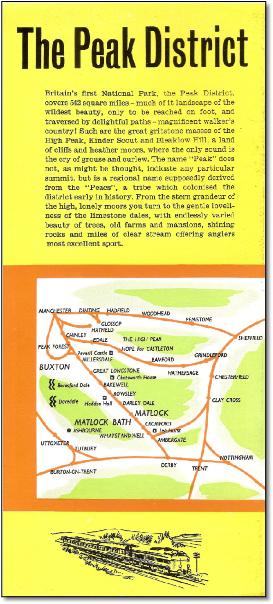 The Peak District train rail map