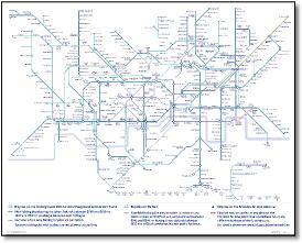 London train rail tube bicycle map
