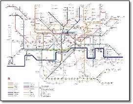 Tube map by Bus Times app