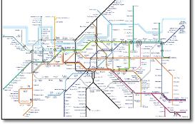 London Underground upside down tube map 